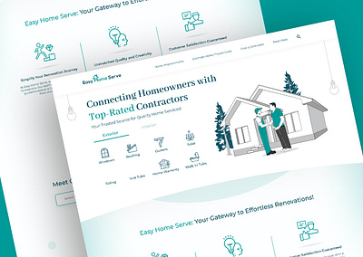 Home Service Website Attractive UI Design for Easy Home Serve graphic design landing page design ui ux