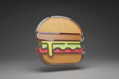 Hamburger Icon blender design illustration ui