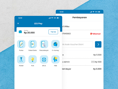 LEU Pay - PPOB Payment Apps app design ux