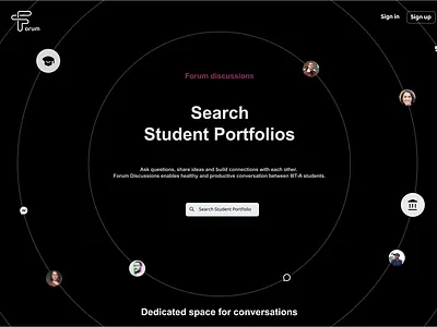 Hero Section For Forum Discussion Website hero section template ui web