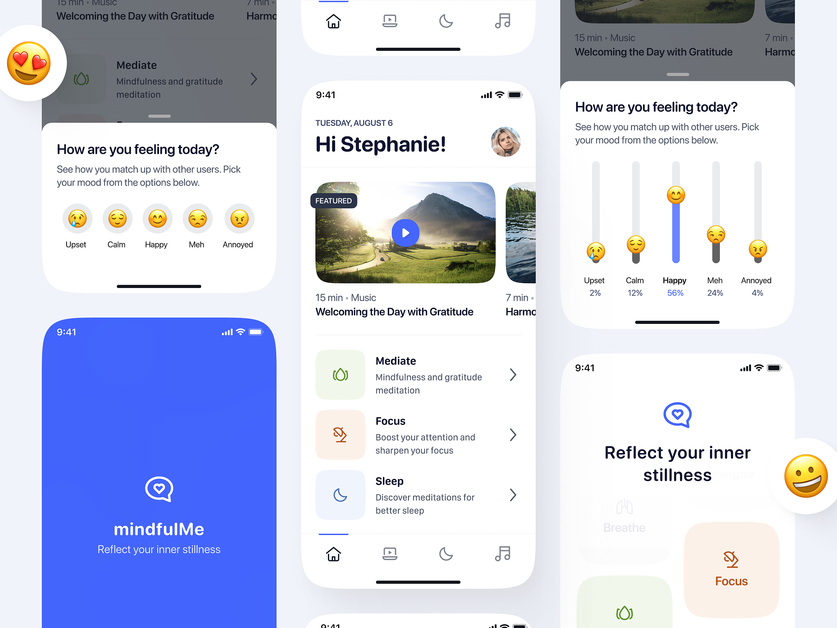 Example of MindfulMe: Calm App Product Design System