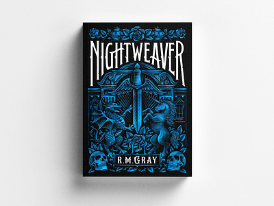 Nightweaver - Book Cover artwork book cover design fantasy graphic design illustration lettering typography vintage