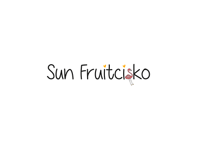 Sun Fruitcisko branding flamingo fruit chips graphic design logo