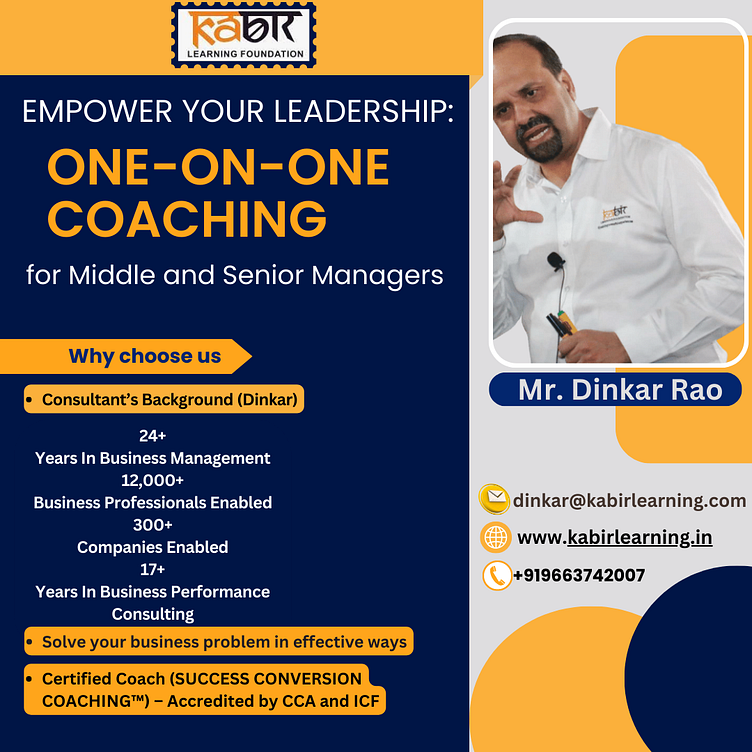 One on One Coaching For Middle And Senior Managers By Kabir Learning 