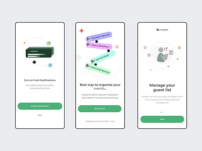 Inviteam: Redesign concept design mobile app