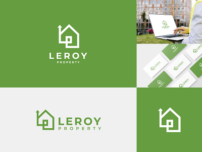 Leroy Property Logo Design branding business logo clothing construction design graphic design home house logo logodesigner lp lp logo luxurylogo property property logo real estate