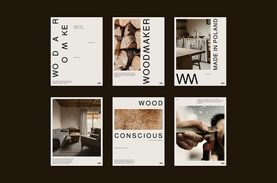 WoodMaker - Stationery branding design graphic design homepage landing page minimal print stationery ui