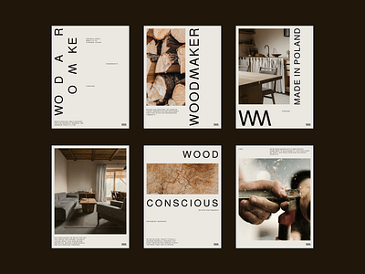 WoodMaker - Stationery branding design graphic design homepage landing page minimal print stationery ui