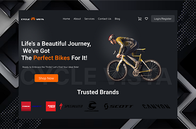 Bicycle shop landing page bicycle shop dailyui landingpage product design ui ux