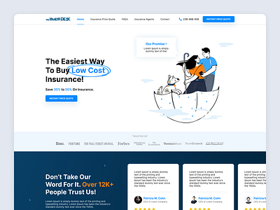 Insurance Company - Landing Website adobexd design figma illustration illustrator insurance logo personalinsurance photoshop ui ux xd