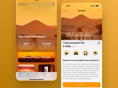 Tourism Package - Explore Your Vacation component explore ios tourism ui vacation