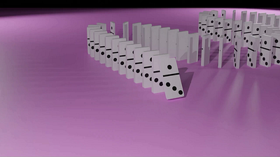 Blender - Domino effect (Design Journey) 3d blender design domino motion