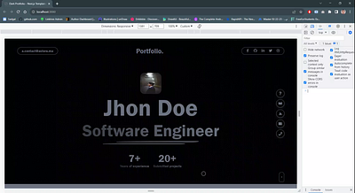 Portfolio. Software Engineer engineer graphic design js nextjs portfolio sass software technologies ui