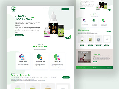 Website Design For Ayurvedic Health Supplements :) branding creative design design graphic design illustration logo ui vector web design website design
