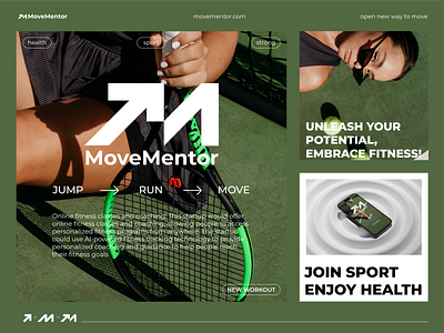 Fitness Club Logo - MoveMentor branding fitness classes fitness club fitness training gym health healthcare healthy logo logo branding logo design logotype logotype design online coaching online fitness online fitness club online training sport workout yoga