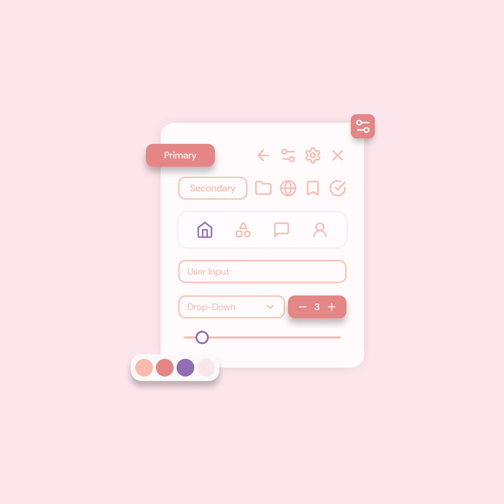 Mini UI Kit design graphic design illustration typography ui ui kit ui ux ux