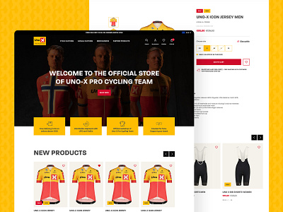 Uno-X Pro Cycling webshop design design system ui user interfase ux