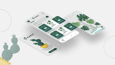 Plantify App | Cultivate Your Green Heaven app application design branding design graphic design icon illustration logo typography ui ui ux ux ux design vector