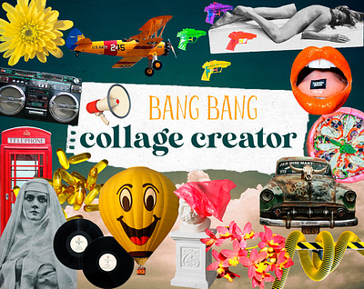 Psychedelic Vintage Collage Creator branding collage design graphic design illustration retro