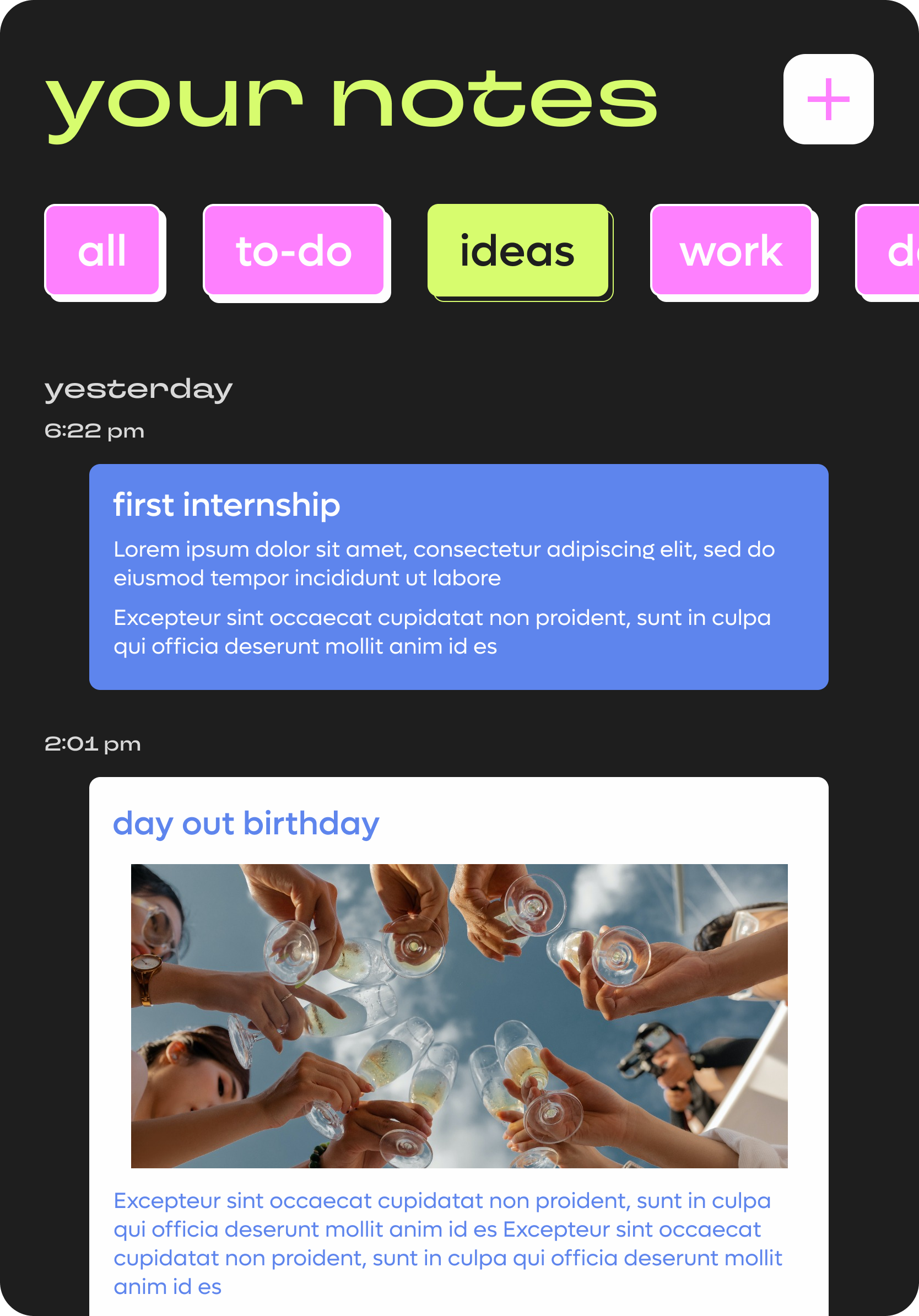Notes App UI Design 2d animation 3d animation app design branding design figma graphic design illustration logo motion graphics notes app typography ui uidesign vector