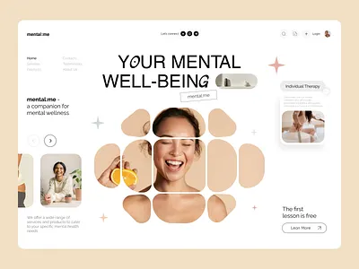 Mental Health Platform Website Design doctor health health care website healthcare landing page desing medicines meditation mental mental health mental health platform mental well being mental wellness online care online healthcare online mental care online mental doctor ui ux web design webdsign website design