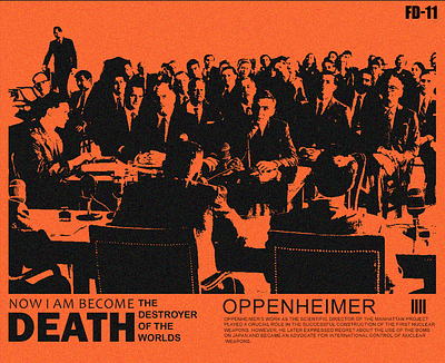 ROBERT J. OPPENHEIMER - THE ATOMIC FATHER branding graphic design logo poster designs