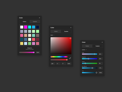 Color picker chili publish clean color area color picker color slider design tool editor minimal ui ux