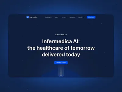 Landing page - Infermedica AI (Artificial Intelligence) components hero horizontal scroll infermedica landing page lp numbers ui ux
