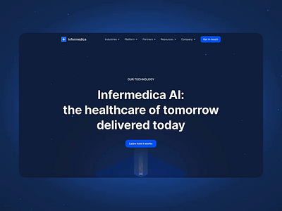 Landing page - Infermedica AI (Artificial Intelligence) components hero horizontal scroll infermedica landing page lp numbers ui ux