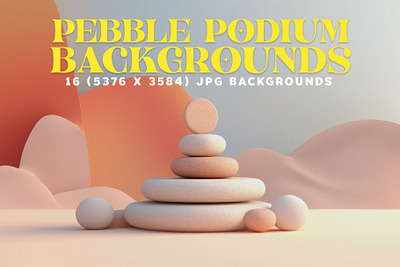 16 Mesmerizing Pebble Podium Backgrounds aesthetic backgrounds beauty clean cosmetics gentle illustrations minimal pastel pebble presentation product rocks simple soft stones wallpapers