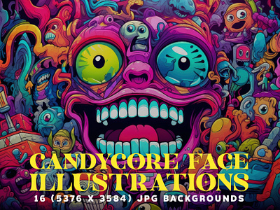 16 Candycore Face Illustrations That Defy Imagination in 5K abstract artwork background candycore cartoon characters colorful crazy creativity face graffiti hidden illustrations imagination playful vibrant wallpaper whimsy wild