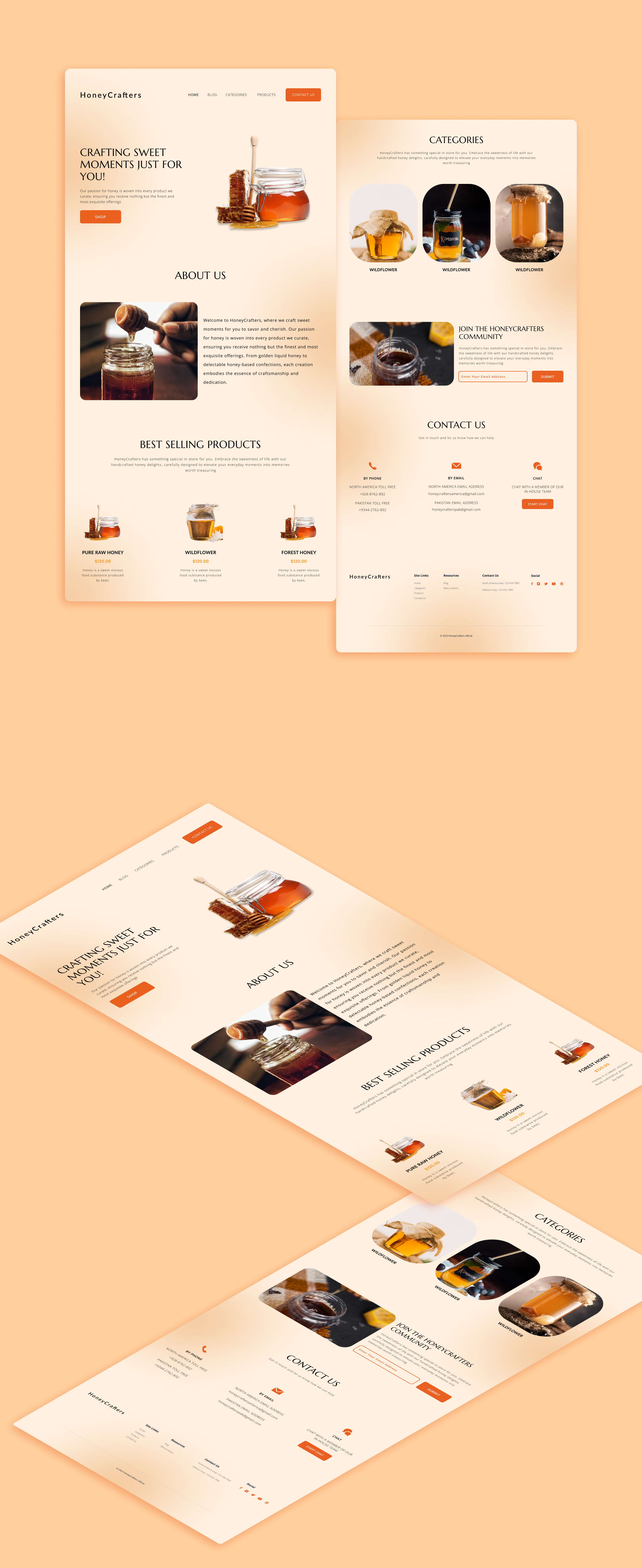 Honey Crafters Shop Website UI adobe photoshop adobe xd branding clients design figma follow freelancer graphic design hire honey website design illustration logo ui uiux web design web design inspiration web ui design web ui ux website design