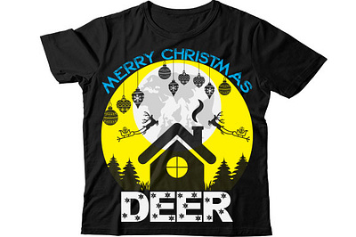 Merry christmas deer christmas mug design