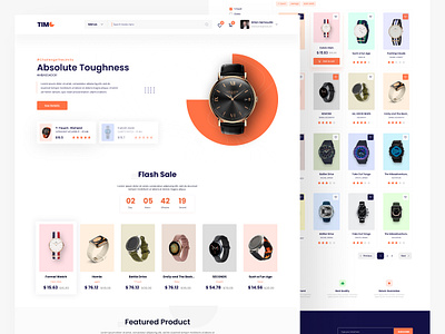 E-Commerce website for watch ⌚️ branding design ecommerce figma figmadesign illustration logo splash screen ui ux watch website