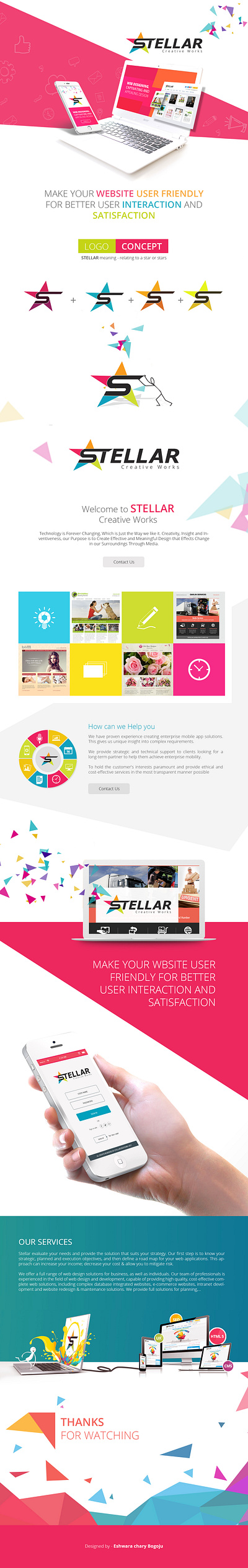 Stellar Creative Works - Branding branding graphic design logo logo design ui ui design website