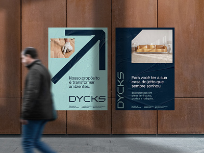 Dycks - Brand Identity ad billboard branding design download glued poster identity logo mockup mockups poster psd template typography wall