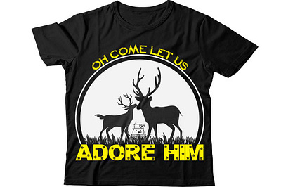 Oh come let us adore him christmas mug design