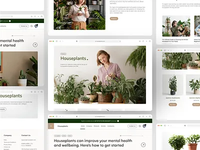 Landing Page Houseplants Shop flower green home homepage house interface landing minimal page plant shop site ui ux web web design web landing page website website uiux websitepage