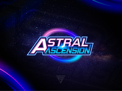 Astral Ascension | Visual Novel | Game Logo animated illustrations branding design esports logo fantasy fiction futuristic game game logo games logo graphic design illustration logo logodesign mmorpg pixelfade rpg sci fi video game visual novel visual novel game