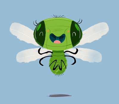 Phenomena children cute animals cute flies cute insects dario argento digital art fly ggp green fly illustration pictorial