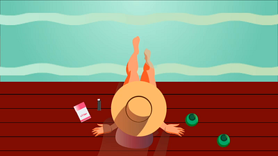 Summer animation motion graphics vector