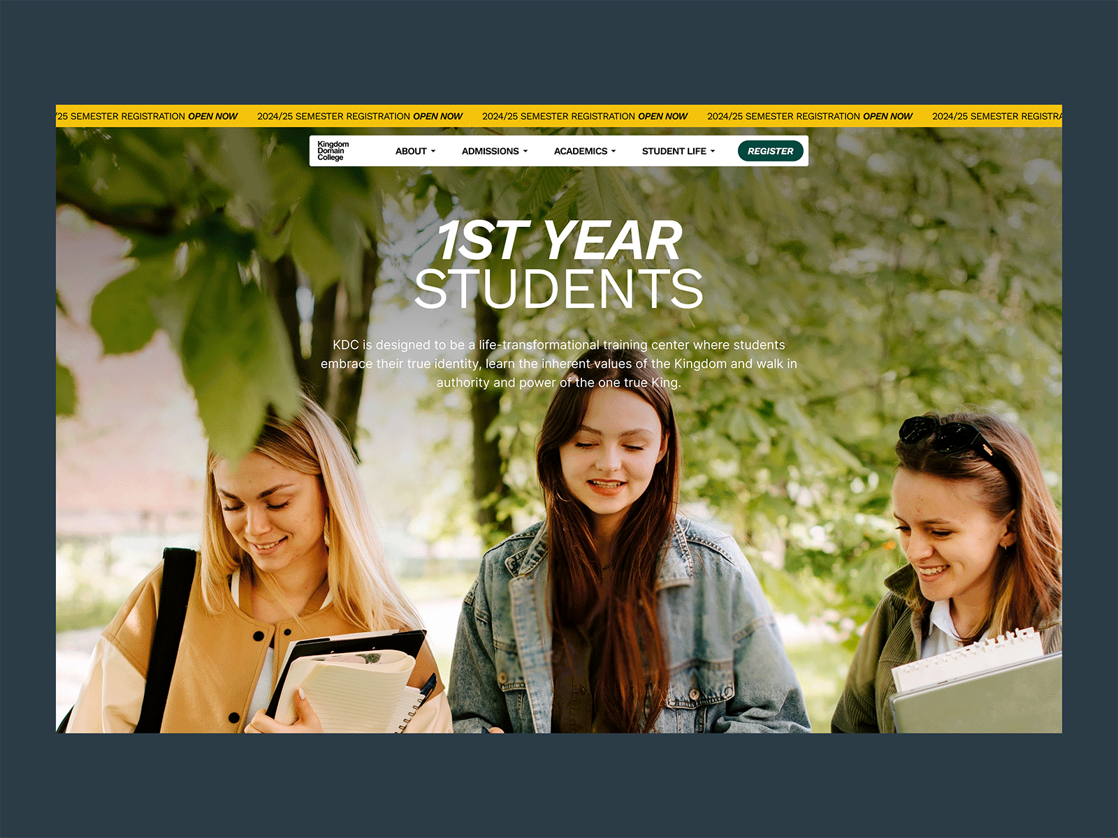 1st Year University Students Webpage academic branding camus college courses design education interface landing page school student students study ui university ux web web design web layout website