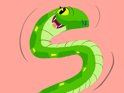 where's the ladder? cute snake digital painting rattle snake snake and ladder 🐍