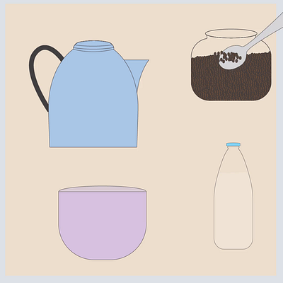 Coffe Elements animation design illustration motion graphics vector