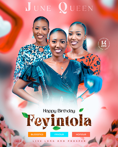 Feyintola birthday design design flyer graphic design