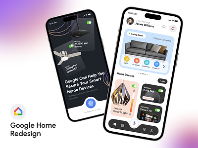 UI Design - Google Home App android app app design app ui design device control app google home app google home ui home control app home security app ios app smart home smart home app design smart home app ui ui ui concept ui design ui trending