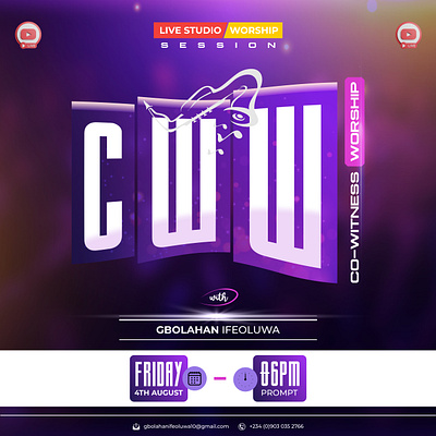 CWW banner branding concert poster design flyer graphic design
