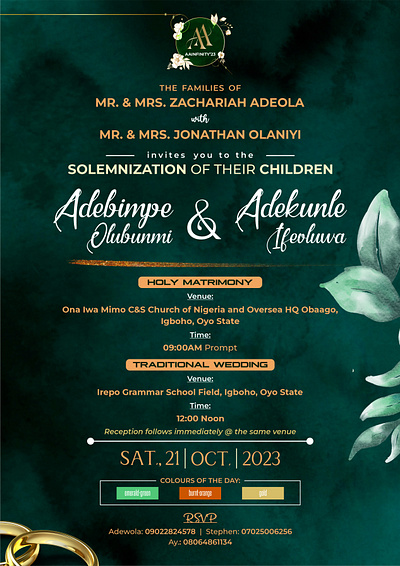 AA'Infinity banner design flyer graphic design illustration wedding invitation