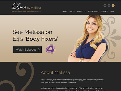 Love By Melissa - Logo/web design & build desktop design logo ui web design
