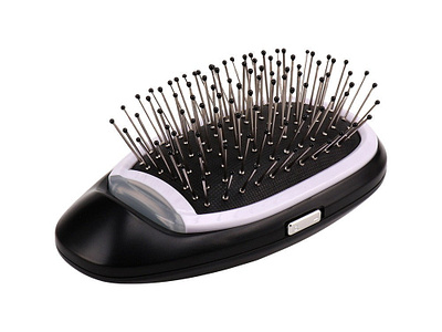 Portable Electric Ionic Hairbrush | Blissed Collections amazinggadgets automatedhome besthairbrushstraightener besthairstraighteningbrush creativegadgets hairbrushwithions hairstraightenerwithbrush hairstraighteningbrush ionichairbrush uniquedeskaccessories